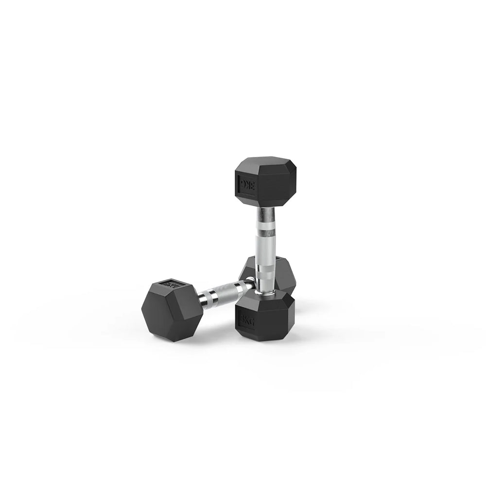 Torque Dumbbell, Rubber Hexagon - 3 Kg