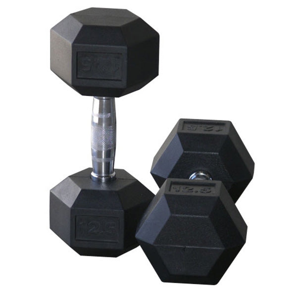 27.5kg Rubber Hex Dumbell