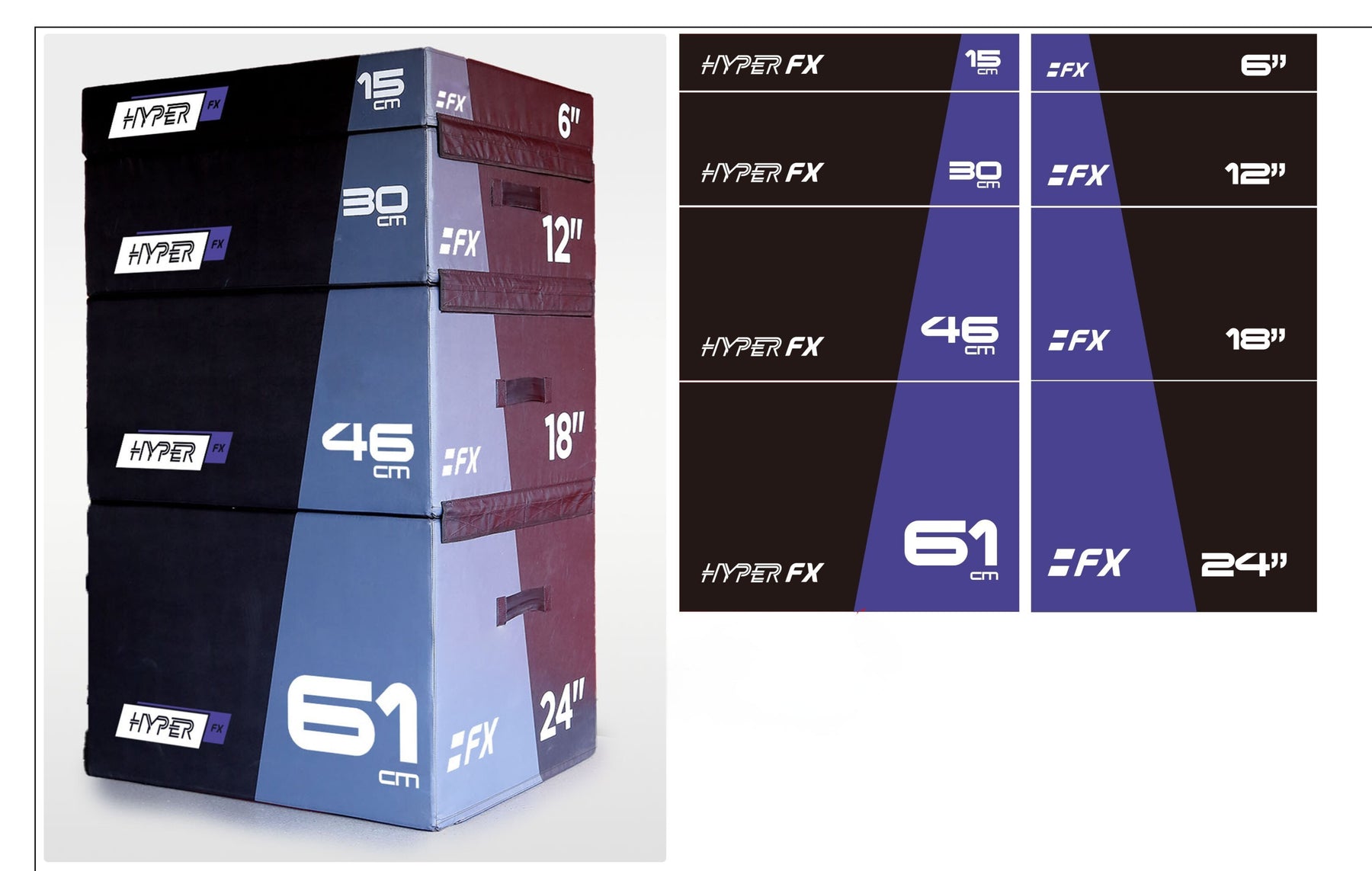 HYPERFX Stackable Soft Plyo Boxes