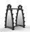 HyperFX 10 or12 Bar Double Sided Fixed Barbell Rack - Black
