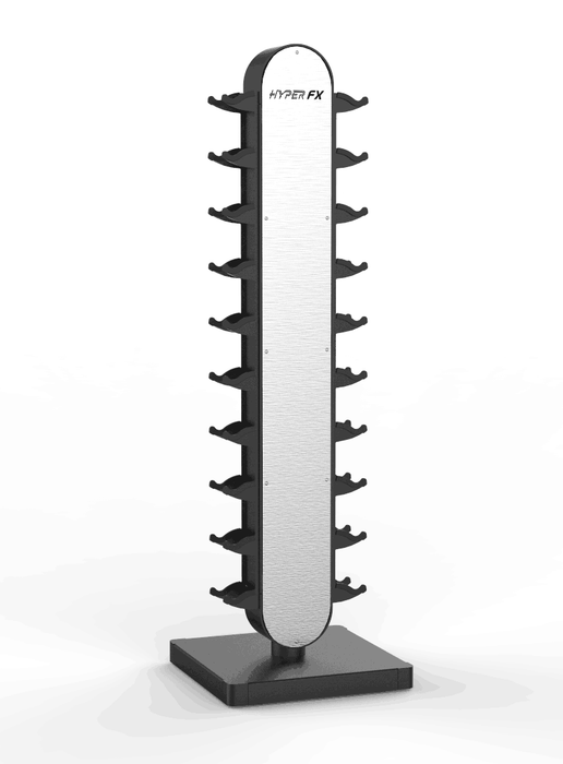 HyperFX Black 10PR Vertical Dumbell Tower