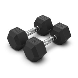 Torque Dumbbell, Rubber Hexagon - 10 Kg