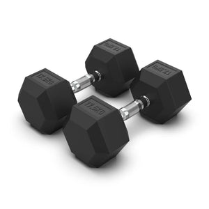Torque Dumbbell, Rubber Hexagon - 17.5 Kg