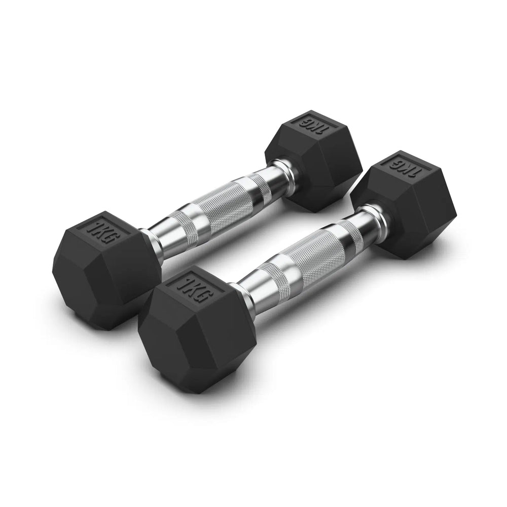 Torque Dumbbell, Rubber Hexagon - 1 Kg