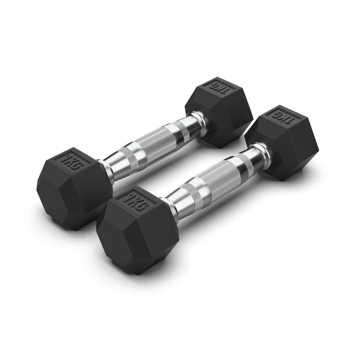 Torque Dumbbell, Rubber Hexagon - 1 Kg