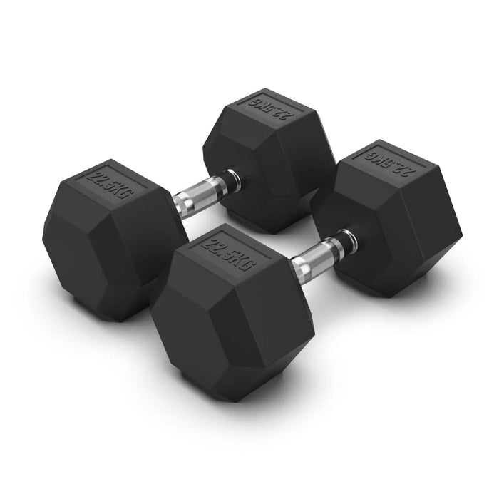 Torque Dumbbell, Rubber Hexagon - 22.5 Kg