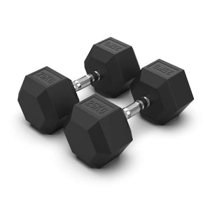 Torque Dumbbell, Rubber Hexagon - 25 Kg