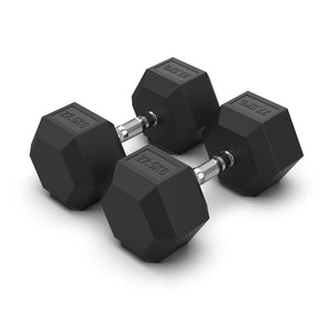 Torque Dumbbell, Rubber Hexagon - 27.5 Kg
