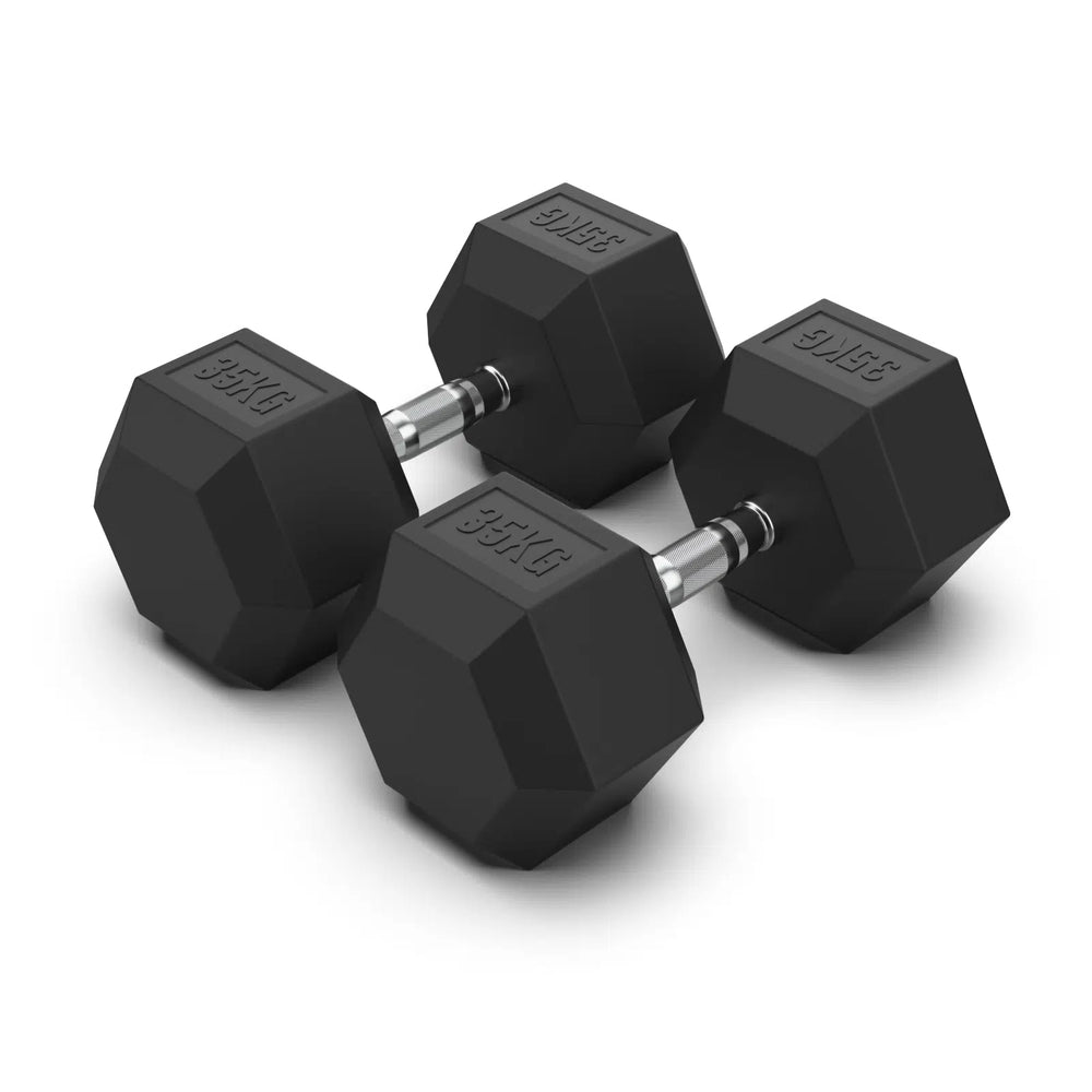 Torque Dumbbell, Rubber Hexagon - 35 Kg