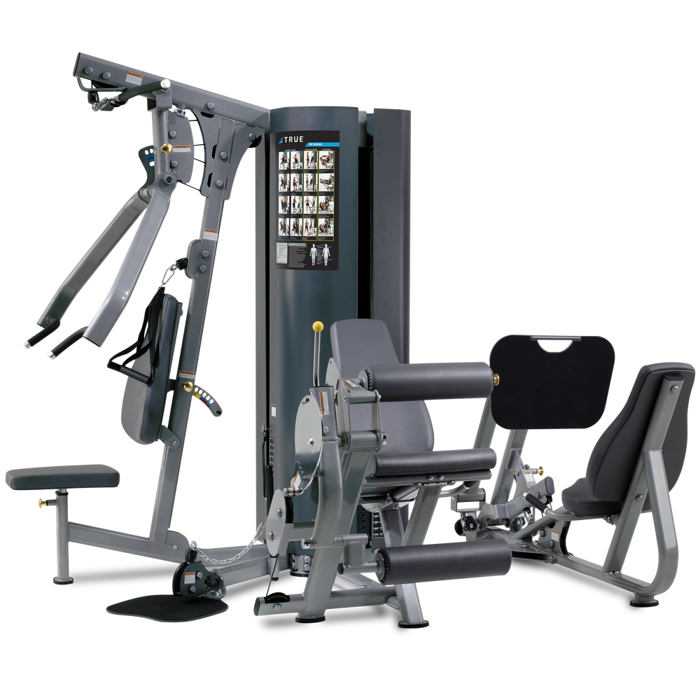 True Multi - 2 Stack/4 Stations-Upper Body, Leg Ext/Curl, Low Pulley, Leg press