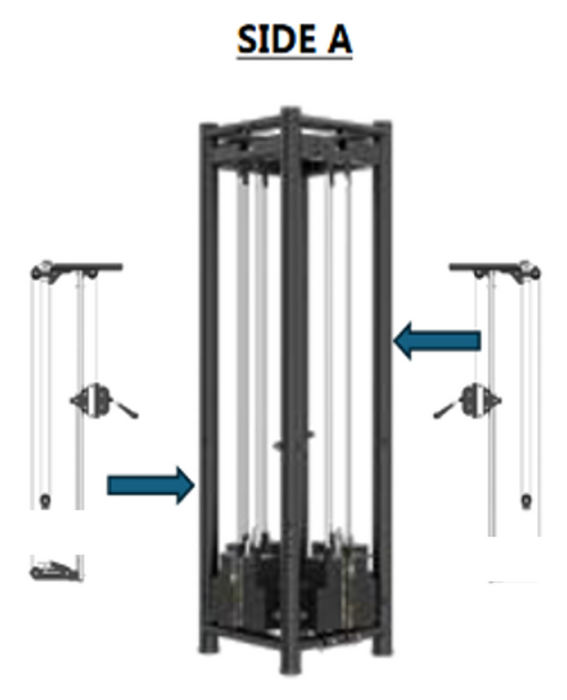 Skelcore PLATINUM 4 STACK MULTI-STATION - HIGH/LOW PULLEYS