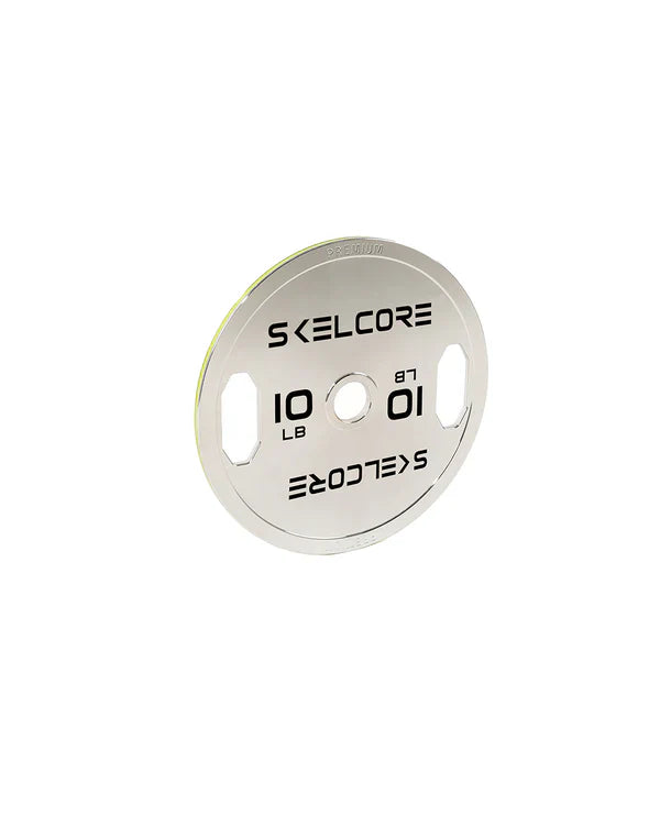 Skelcore 10kg Chrome Steel Powerlifting Weight Plate