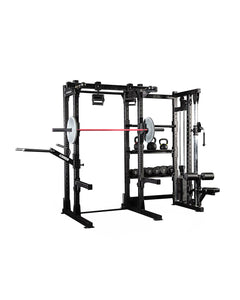 Skelcore Half Rack Weight Storage With Seated Up Down Pulley Machine