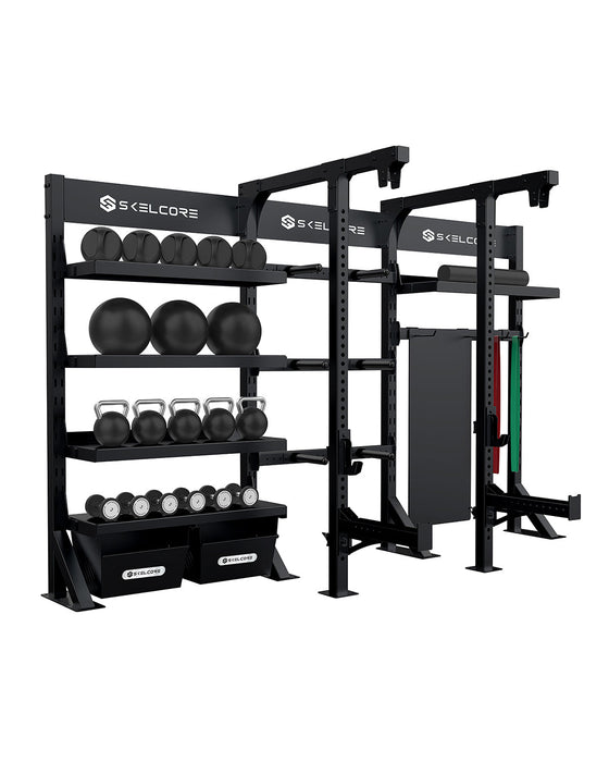 Skelcore Double Multi Accessory Storage & Squat Rack