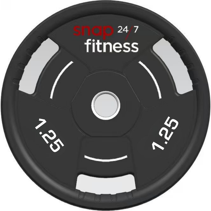 Snap Fitness 1.25Kg CPU  Urethane Olympic Plate - White Logo