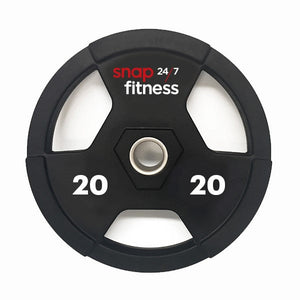 Snap Fitness 20kg Urethane Olympic Plate - Gray Logo