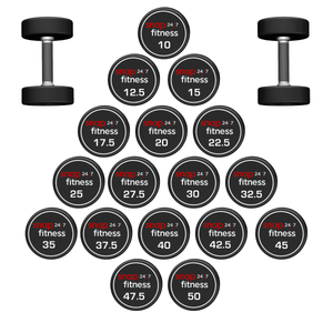 Snap CPU Urethane Dumbbell Set 20 Pairs Doubles 12.5,15,17.5