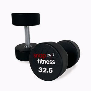 Snap Fitness 32.5kg Urethane Moulded DB - White Logo