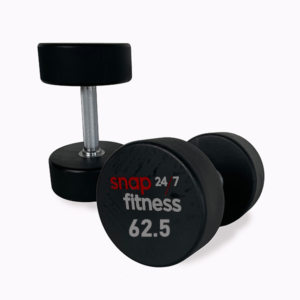 Snap Fitness 62.5kg Urethane Moulded DB - Gray Logo