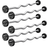 HyperFX 12.5Kg to 37.5Kg EZ barbells - Black