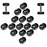 HyperFX 12.5 to 50Kg Dumbells - Dbl 12.5, 15, 17.5, 20 - Blk