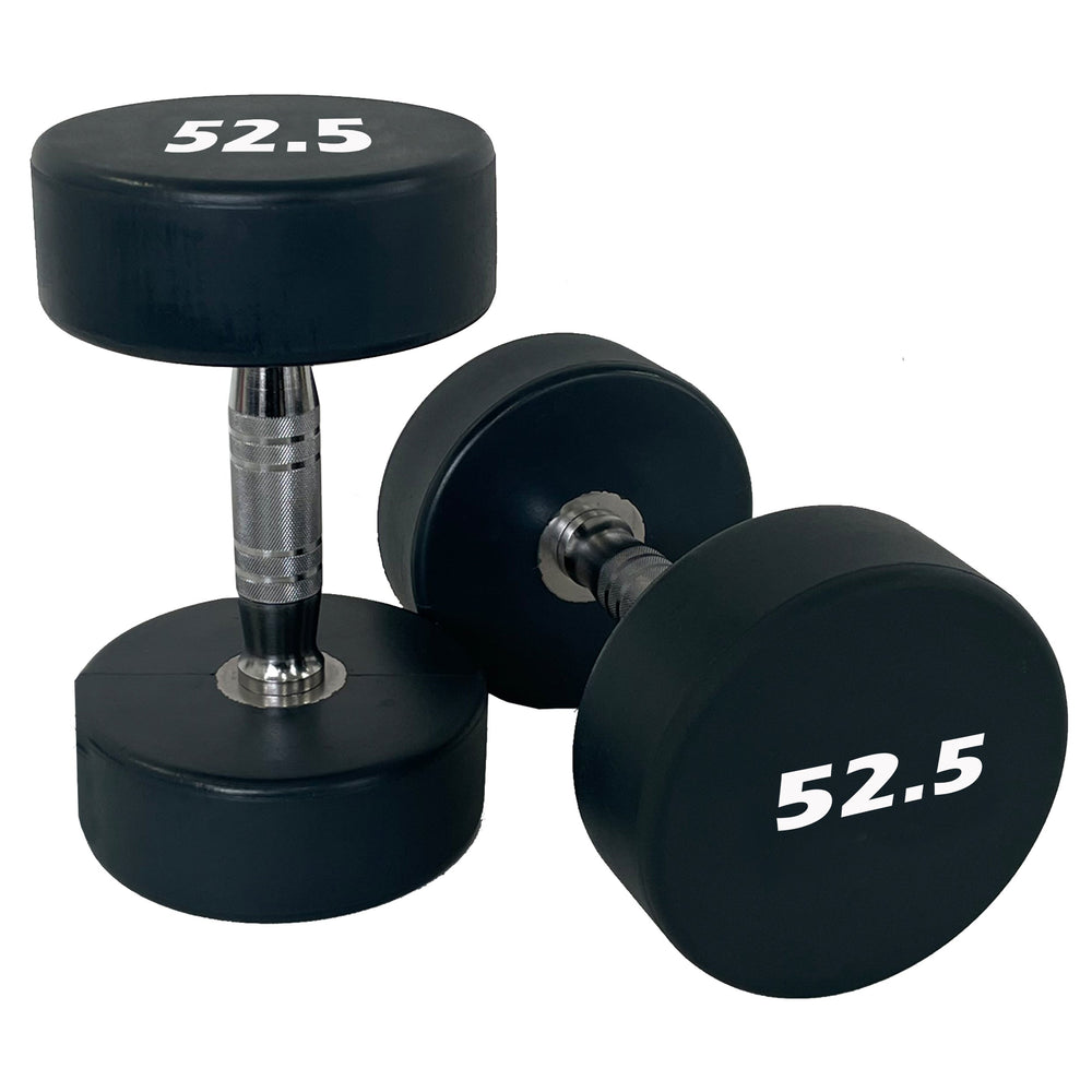 52.5kg Urethane Moulded Dumbbell - Gray