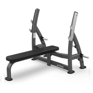 True Fitness XFW Supine Press Bench with plate holders Charcoal