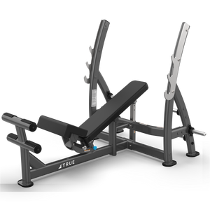 True Fitness XFW 3 Way Press Bench with plate holders Charcoal