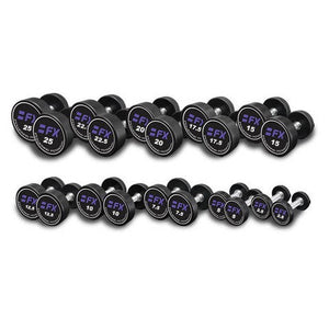 HyperFX 2.5-25kg Urethane Dumbbell Set - Gray