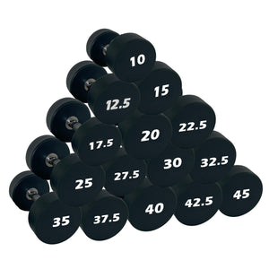 10Kg to 45Kg Dumbells - 1pr Ea 15 Prs